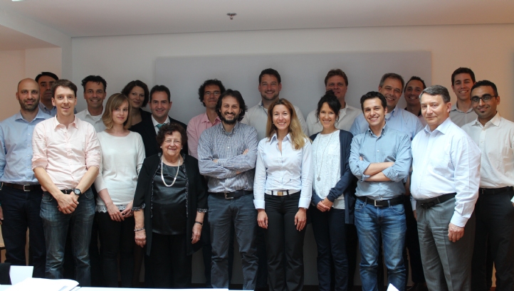 The REvivED water team, led by project co-ordinator Natalie Tiggelman, Fujifilm Manufacturing Europe (centre, twelfth from left), at its kick off meeting in Belgium